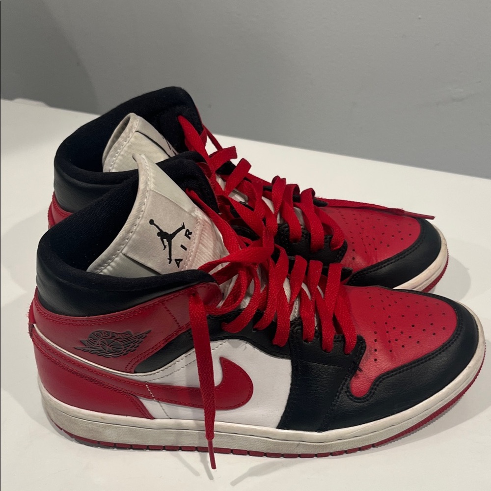 Jordan Men's Red, Black, and White High-Top Sneakers